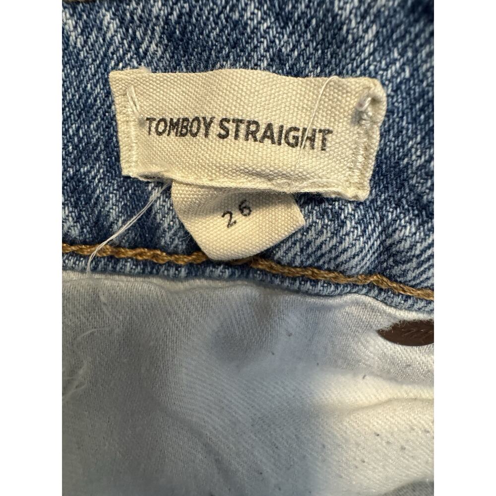 Madewell Jeans Womens Size 26 Tomboy Straight Leg Light Blue Denim High Waist - Picture 9 of 14